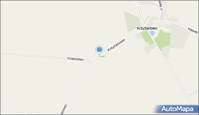 Krzyżanowo gmina Stare Pole, Krzyżanowo, mapa Krzyżanowo gmina Stare Pole