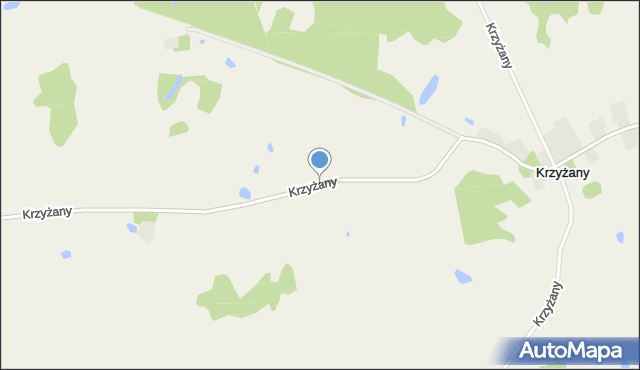 Krzyżany, Krzyżany, mapa Krzyżany