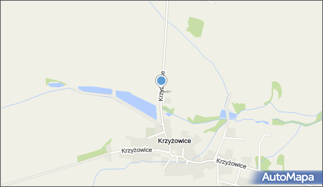 Krzyżowice gmina Głubczyce, Krzyżowice, mapa Krzyżowice gmina Głubczyce