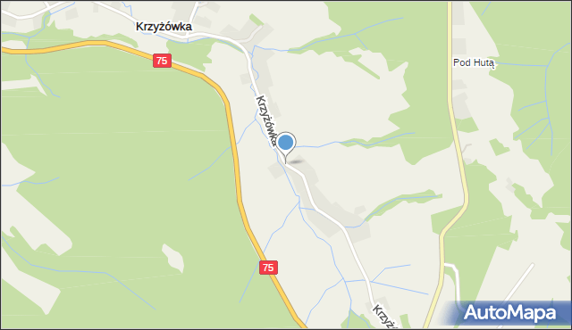 Krzyżówka gmina Łabowa, Krzyżówka, mapa Krzyżówka gmina Łabowa