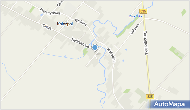 Księżpol, Krańcowa, mapa Księżpol