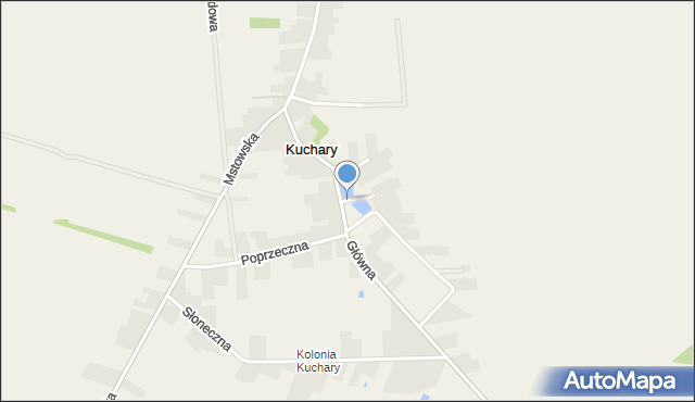Kuchary gmina Mstów, Krótka, mapa Kuchary gmina Mstów