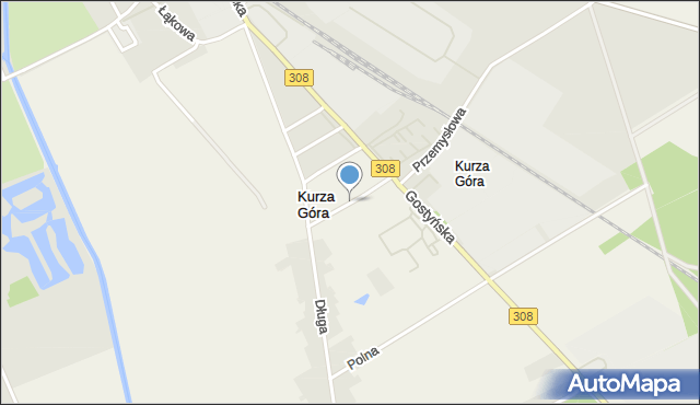 Kurza Góra, Krótka, mapa Kurza Góra