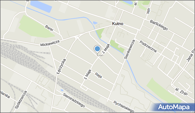 Kutno, Krasińskiego, mapa Kutno