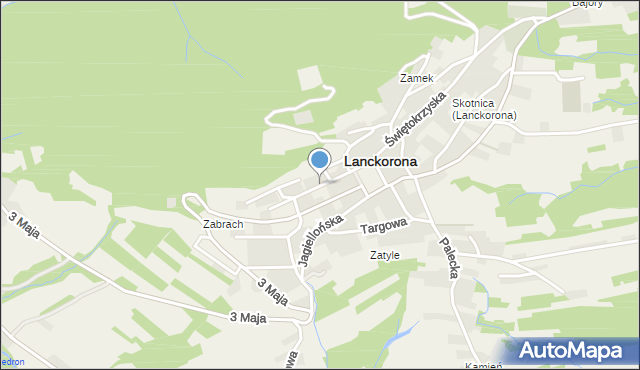 Lanckorona, Króla Kazimierza Wielkiego, mapa Lanckorona