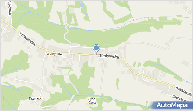 Łapanów, Krakowska, mapa Łapanów