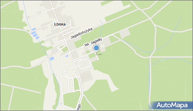 Łbiska, Króla Kazimierza Wielkiego, mapa Łbiska