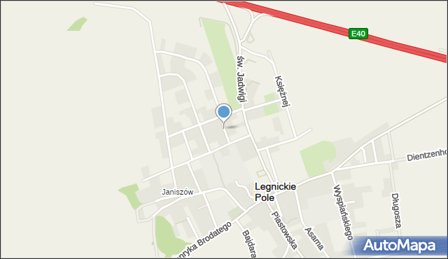 Legnickie Pole, Krasińskiego Zygmunta, mapa Legnickie Pole