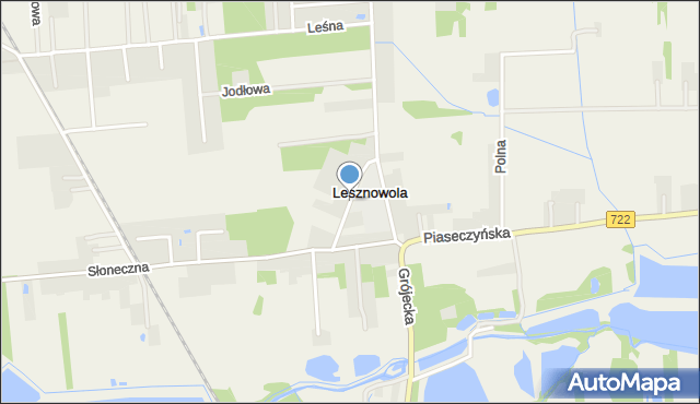 Lesznowola gmina Grójec, Krótka, mapa Lesznowola gmina Grójec
