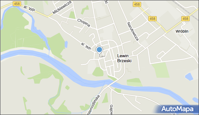 Lewin Brzeski, Krótka, mapa Lewin Brzeski