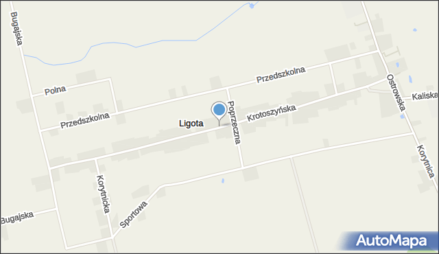 Ligota gmina Raszków, Krotoszyńska, mapa Ligota gmina Raszków