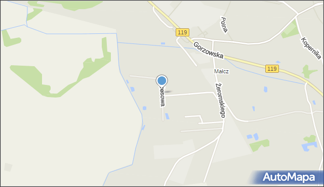 Lipiany powiat pyrzycki, Kresowa, mapa Lipiany powiat pyrzycki