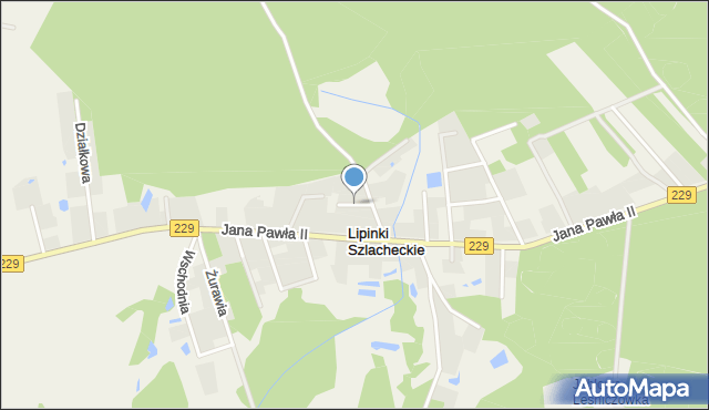 Lipinki Szlacheckie, Krótka, mapa Lipinki Szlacheckie