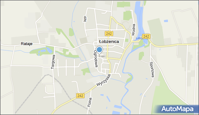 Łobżenica, Krótka, mapa Łobżenica