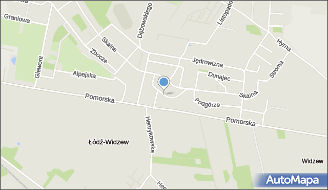 Łódź, Krzemieniowa, mapa Łodzi
