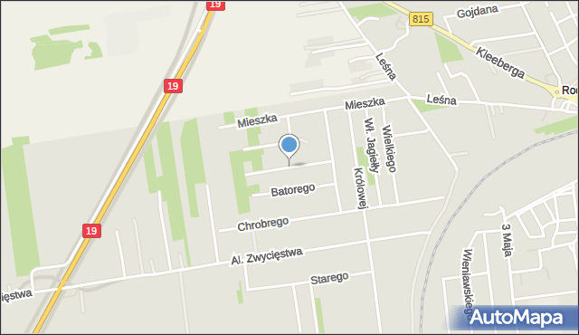 Lubartów, Króla Zygmunta II Augusta, mapa Lubartów