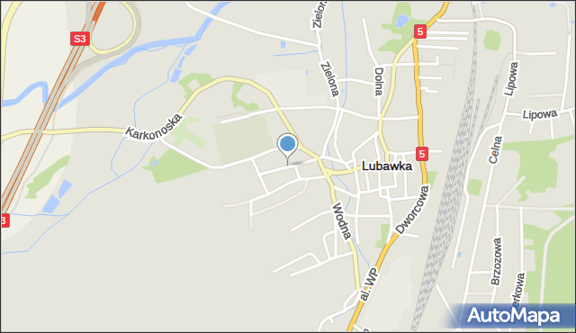 Lubawka, Krótka, mapa Lubawka
