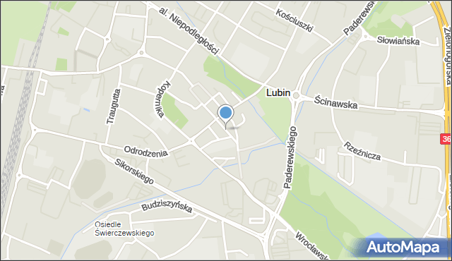 Lubin, Króla Bolesława Chrobrego, mapa Lubin