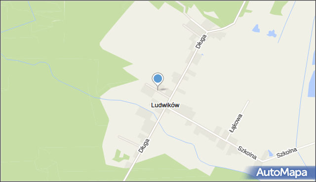 Ludwików gmina Przygodzice, Krótka, mapa Ludwików gmina Przygodzice