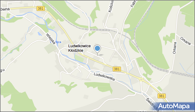 Ludwikowice Kłodzkie, Krótka, mapa Ludwikowice Kłodzkie