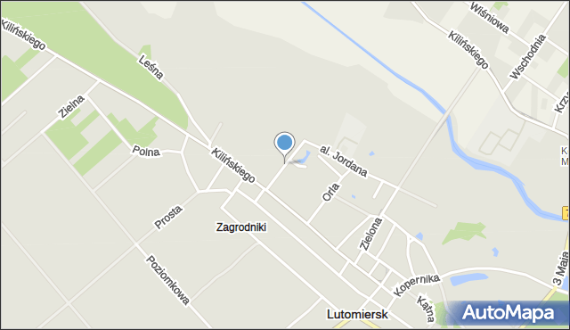 Lutomiersk, Krótka, mapa Lutomiersk