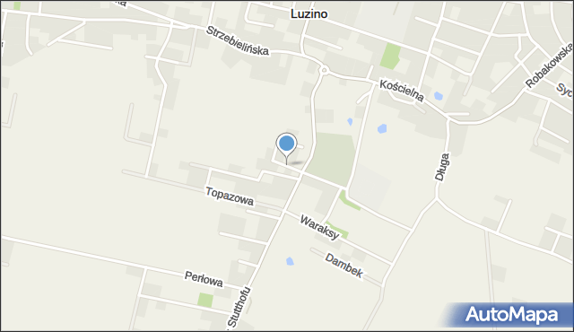 Luzino, Kryształowa, mapa Luzino