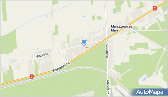 Małaszewicze Małe, Krótka, mapa Małaszewicze Małe