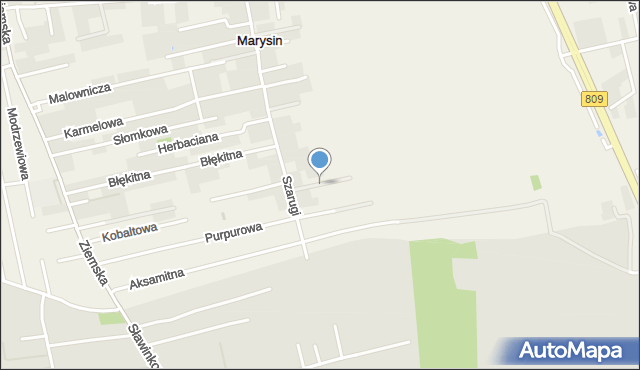 Marysin gmina Jastków, Kremowa, mapa Marysin gmina Jastków