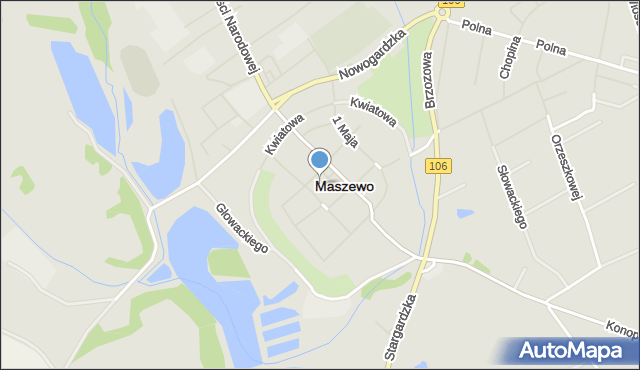 Maszewo powiat goleniowski, Krótka, mapa Maszewo powiat goleniowski