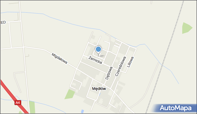 Mędłów, Króla Władysława Łokietka, mapa Mędłów