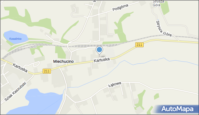 Miechucino, Krótka, mapa Miechucino