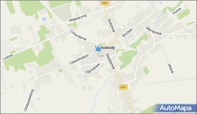 Mokobody, Krótka, mapa Mokobody