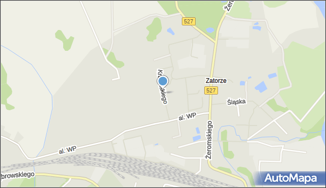 Morąg, Krasińskiego, mapa Morąg