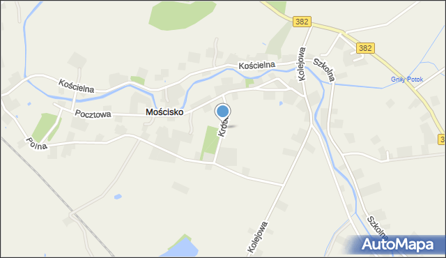 Mościsko gmina Dzierżoniów, Krótka, mapa Mościsko gmina Dzierżoniów