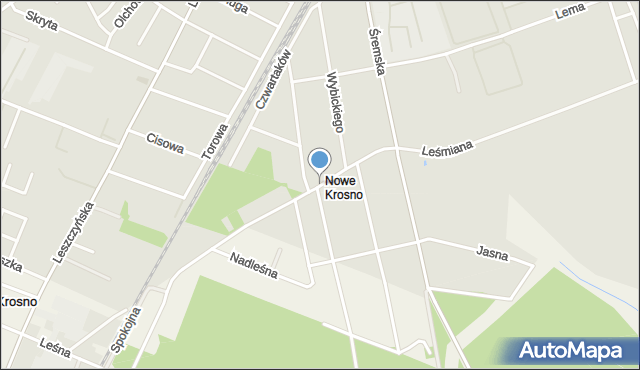 Mosina powiat poznański, Krosińska, mapa Mosina powiat poznański