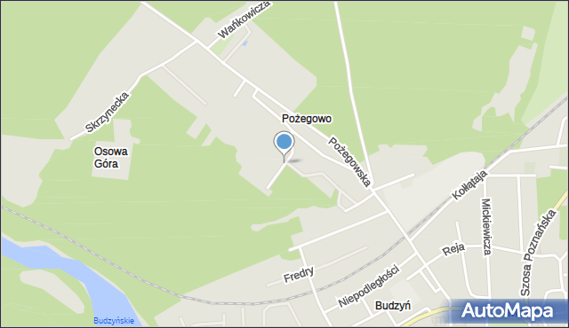 Mosina powiat poznański, Krótka, mapa Mosina powiat poznański