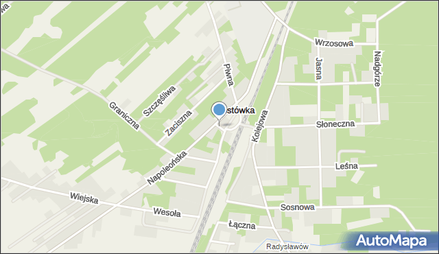 Mostówka gmina Zabrodzie, Krótka, mapa Mostówka gmina Zabrodzie