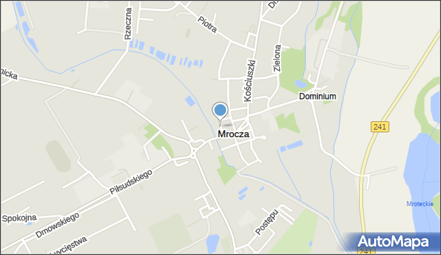 Mrocza, Krótka, mapa Mrocza