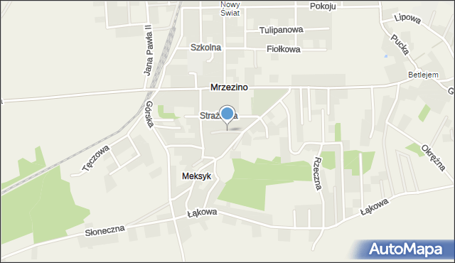 Mrzezino, Krótka, mapa Mrzezino