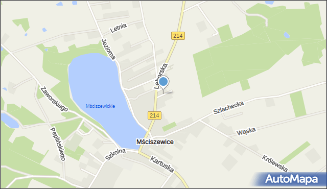 Mściszewice, Krótka, mapa Mściszewice