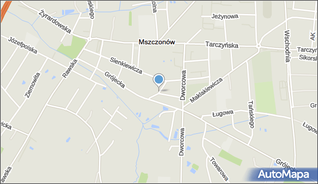 Mszczonów, Krzywa, mapa Mszczonów