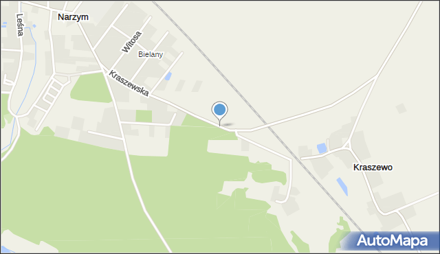 Narzym, Kraszewska, mapa Narzym