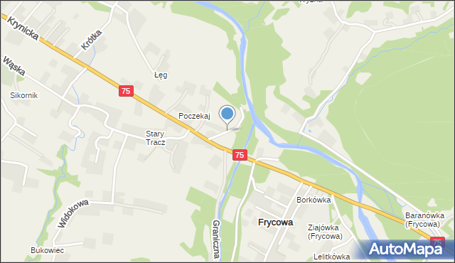Nawojowa, Krańcowa, mapa Nawojowa