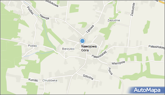 Nawojowa Góra, Krótka, mapa Nawojowa Góra