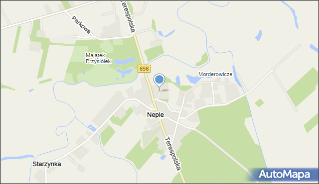 Neple, Krótka, mapa Neple
