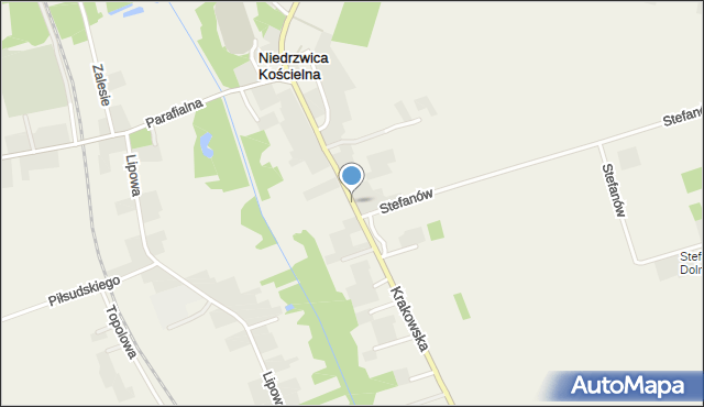 Niedrzwica Kościelna, Krakowska, mapa Niedrzwica Kościelna