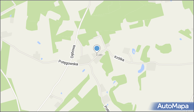 Niepoczołowice, Krótka, mapa Niepoczołowice