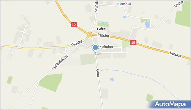 Nowa Góra gmina Staroźreby, Króla Władysława Jagiełły, mapa Nowa Góra gmina Staroźreby