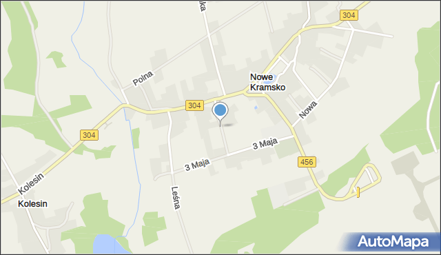 Nowe Kramsko, Krótka, mapa Nowe Kramsko