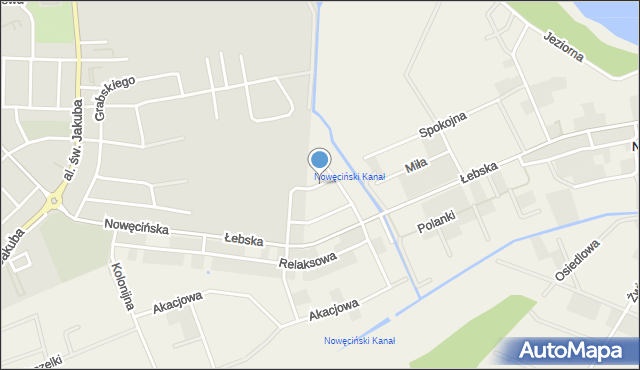 Nowęcin, Krótka, mapa Nowęcin